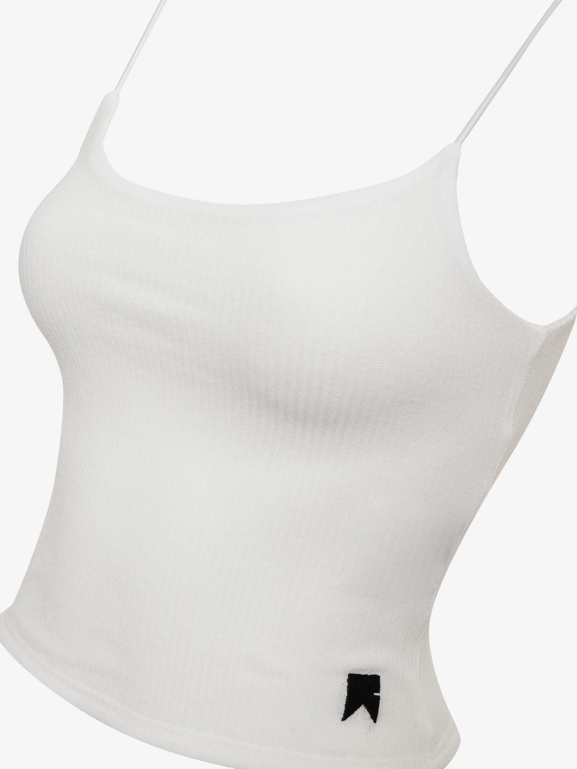 RHUDE WOMEN'S WHITE SHEER RIB KNIT TANK TOP - Image 2