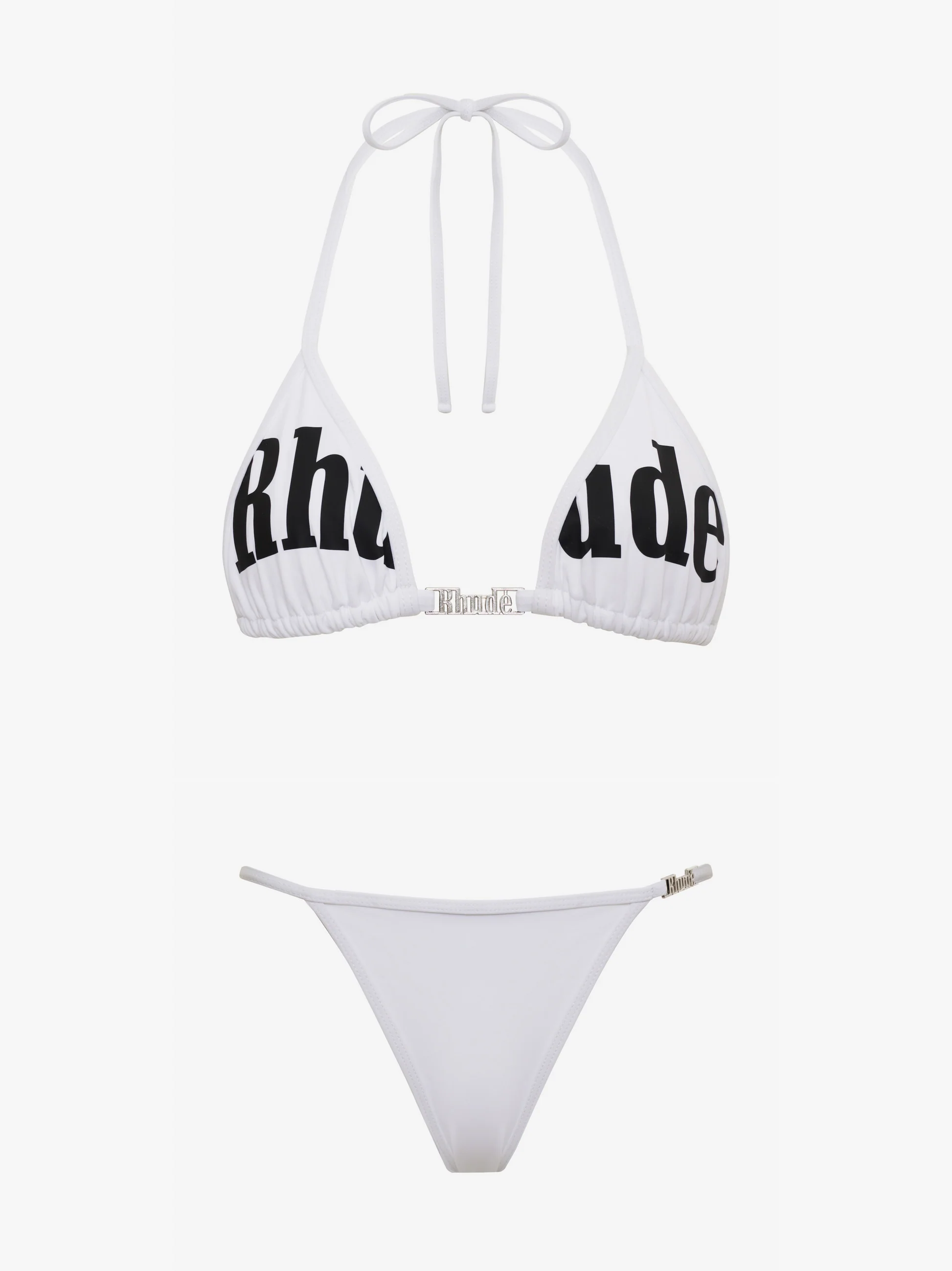 RHUDE WOMEN'S TROPEZ TWO-PIECE BI WHITE/BLACK NWT