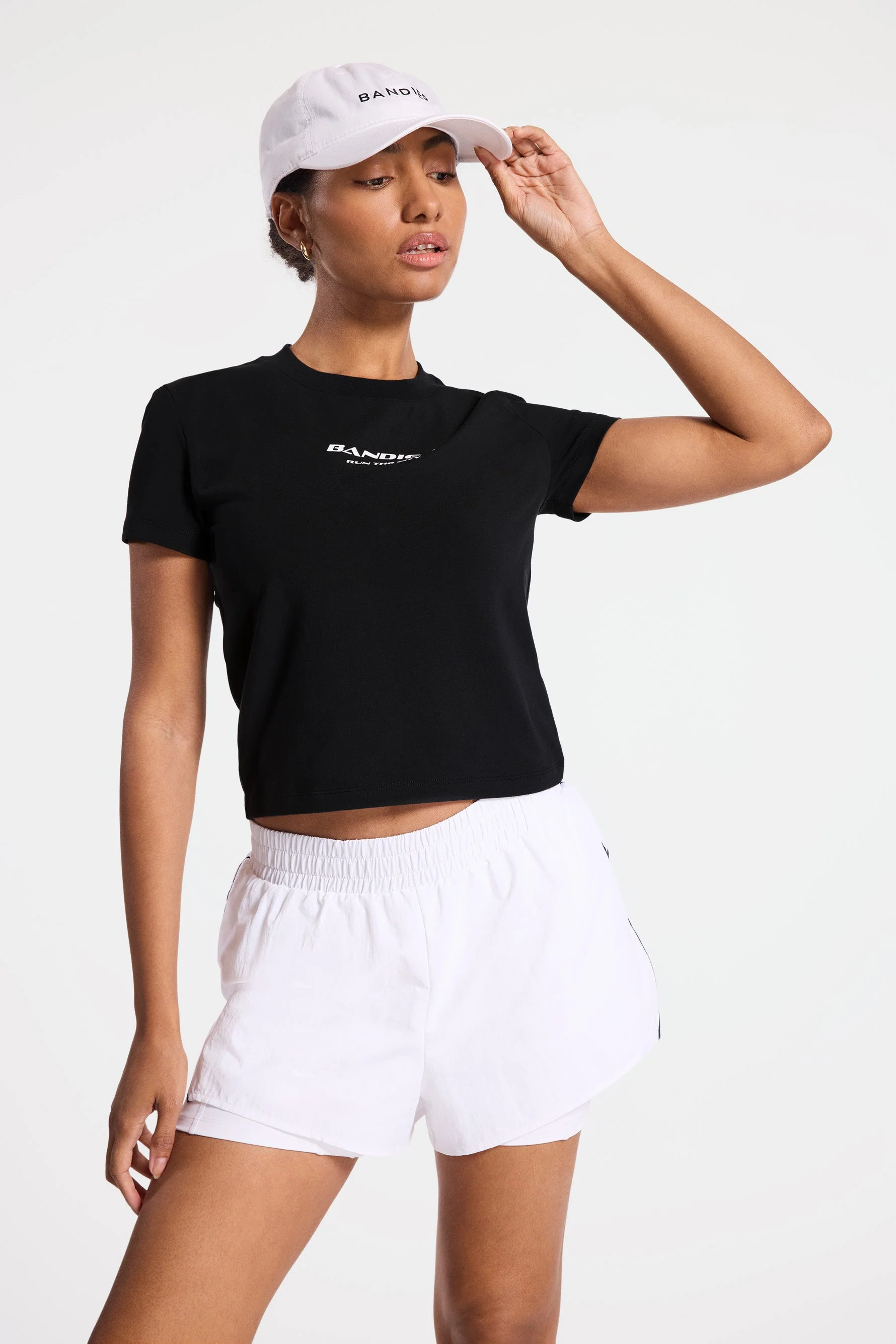 BANDIER Run the City Baby Tee - Black/white BND10268 - Image 3