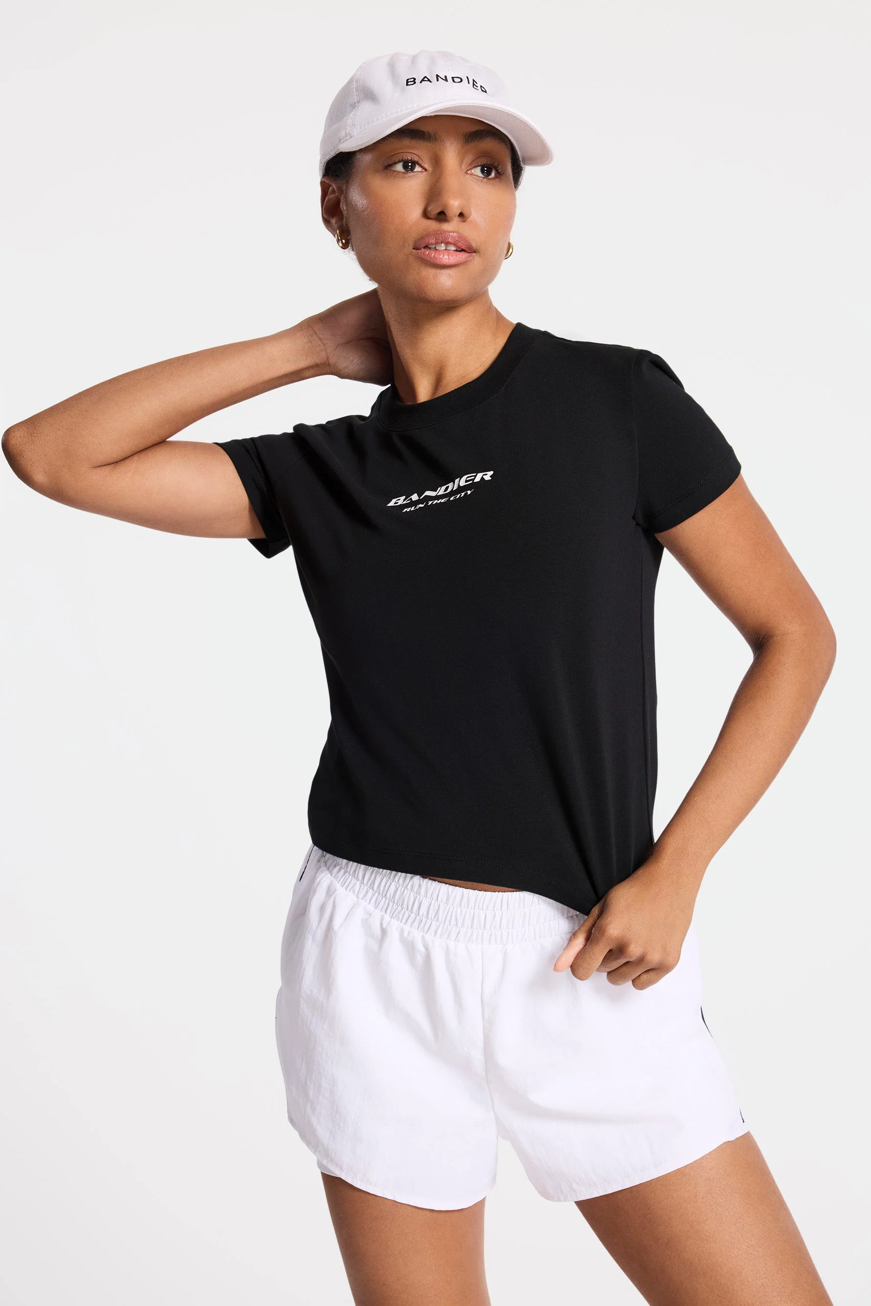 BANDIER Run the City Baby Tee - Black/white BND10268 - Image 5