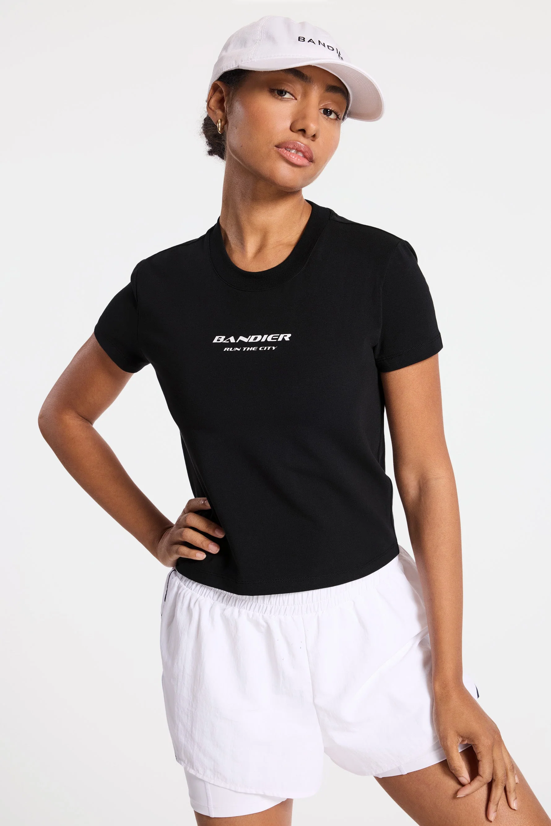 BANDIER Run the City Baby Tee - Black/white BND10268 - Image 6