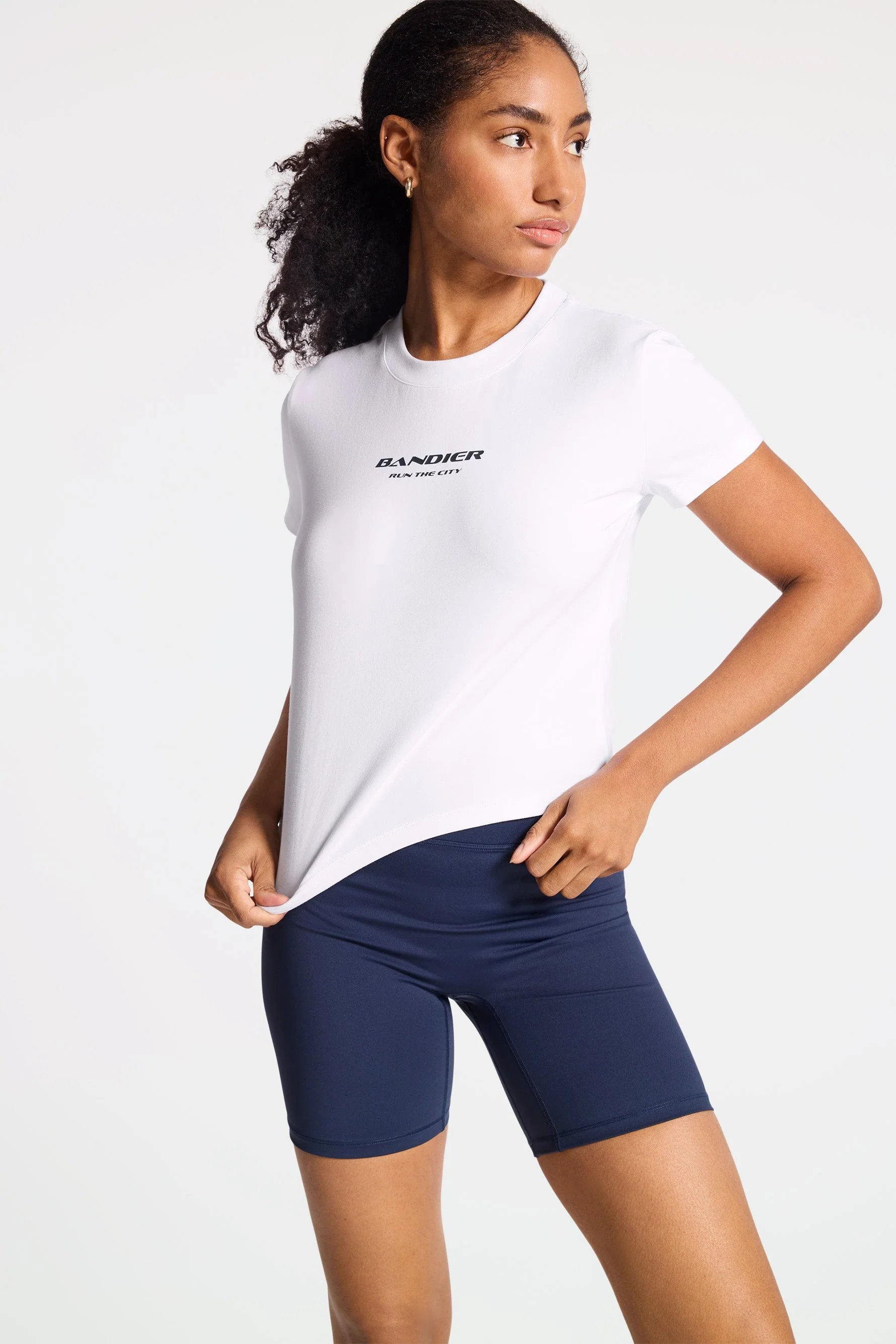 BANDIER Run the City Baby Tee - White BND10268 - Image 2
