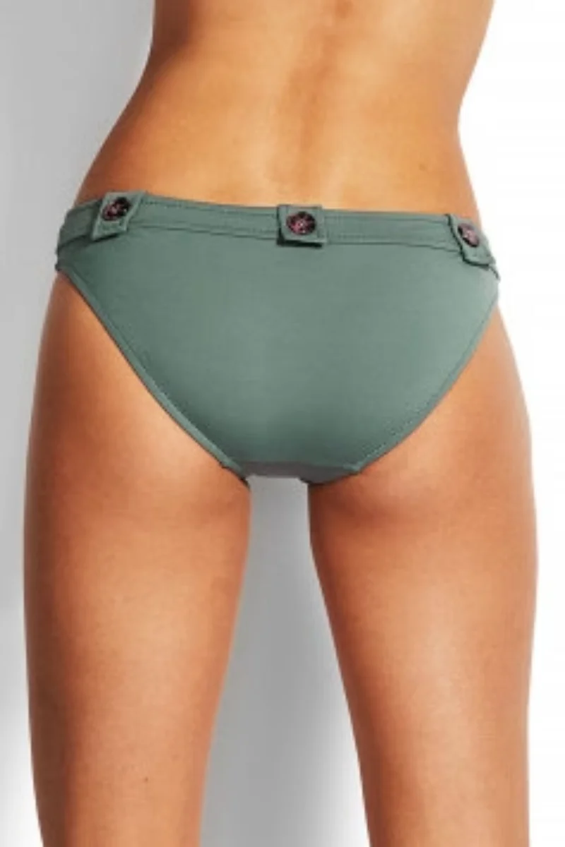 Seafolly Active Hipsterw/Buttons Olive Leaf - Image 2