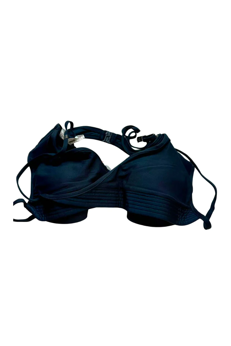 Seafolly Quilted Wrap Front Booster In Indigo