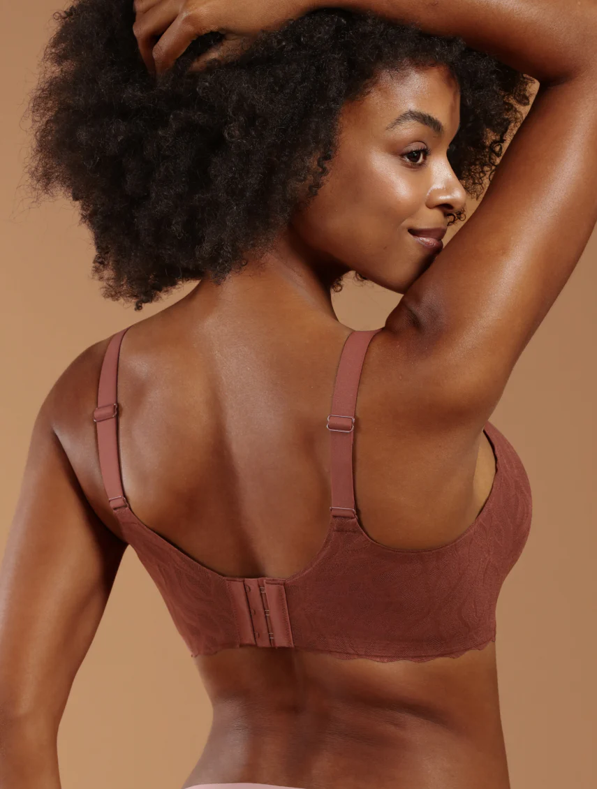 Seamless Wireless V-Neck Bra with Classic Stretch Lace - Image 7