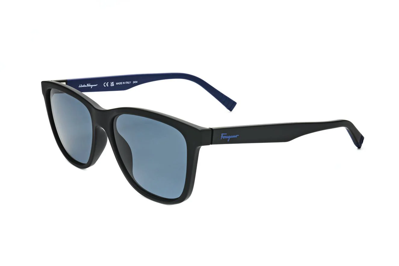 Salvatore Ferragamo SF998S Rectangle Sunglasses in Matte Black - Image 2