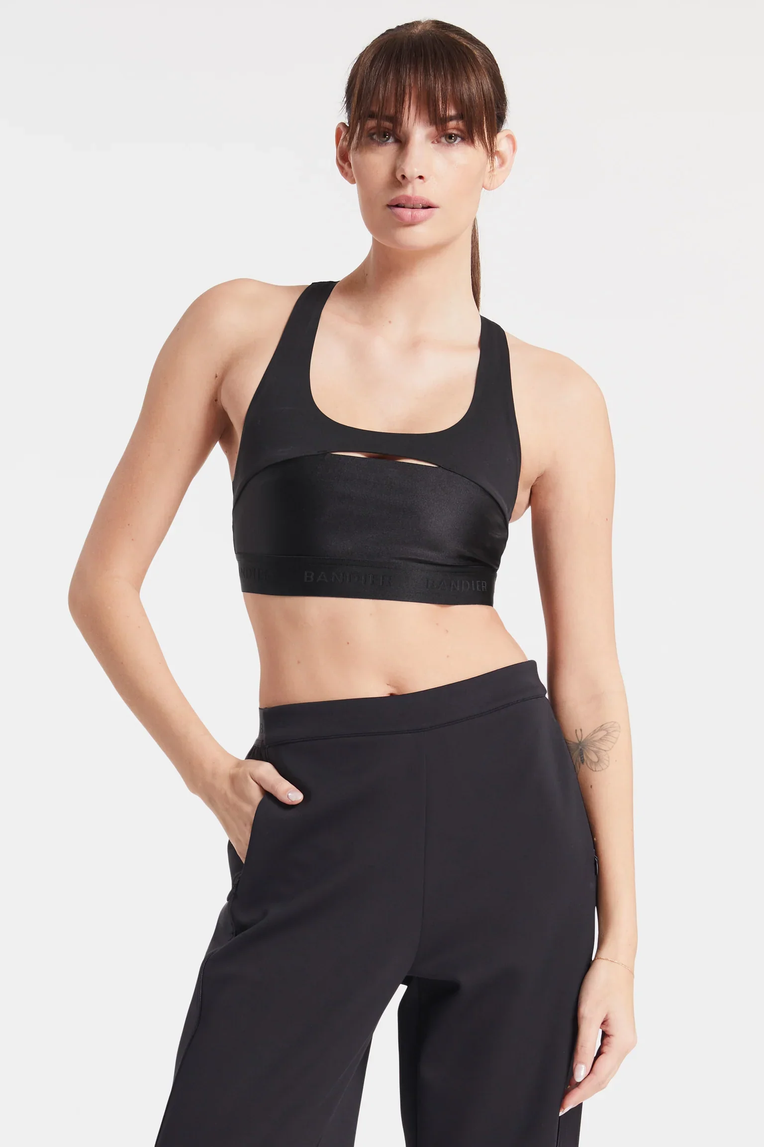BANDIER  Sport Logo Bra - Black BND10262