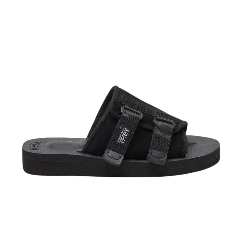 Suicoke KAW-VS Suede Slide Sandal Black