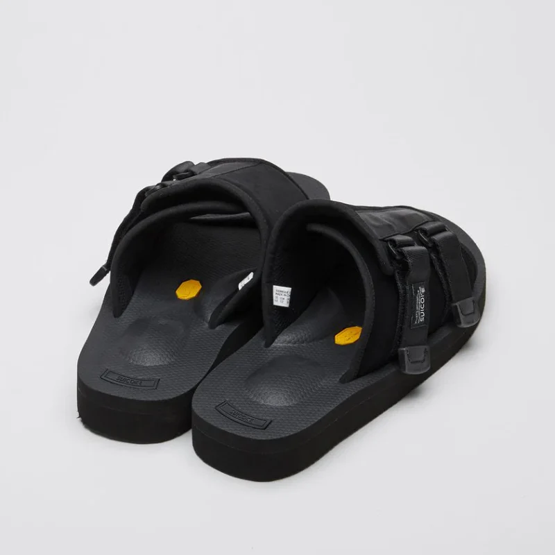 Suicoke KAW-VS Suede Slide Sandal Black - Image 4