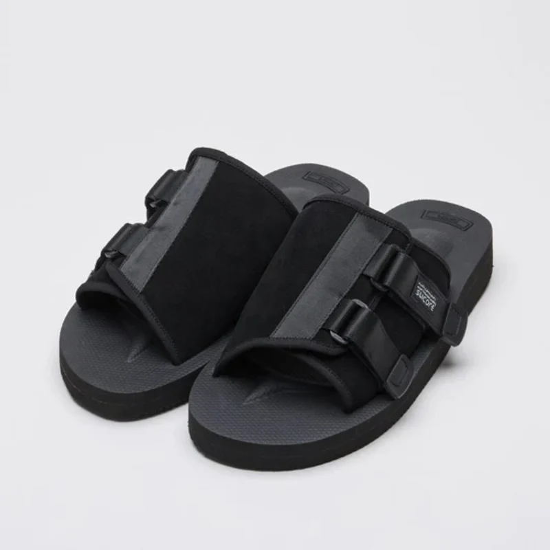Suicoke KAW-VS Suede Slide Sandal Black - Image 5