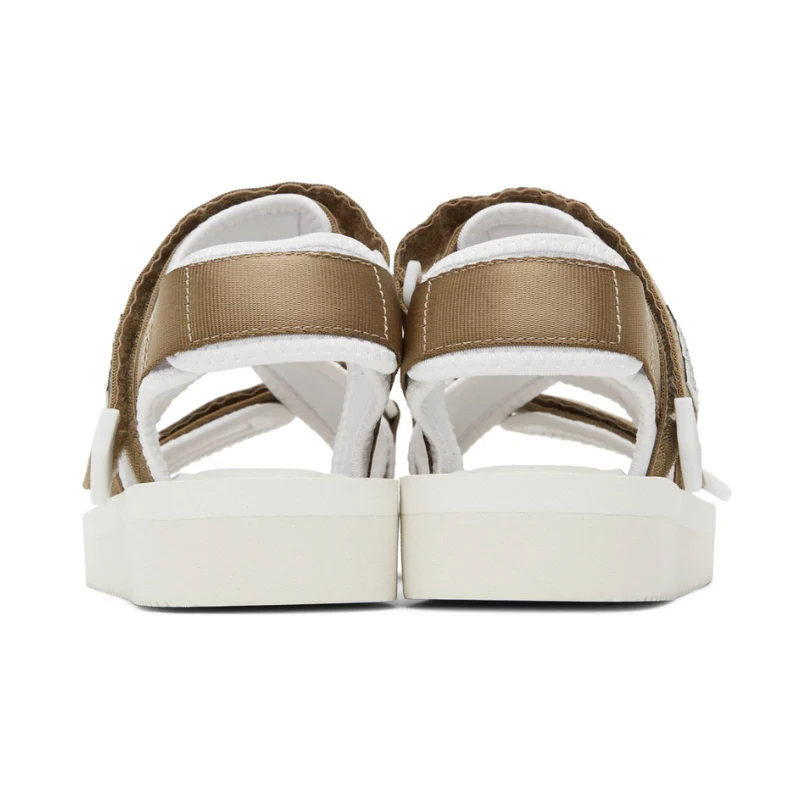 Suicoke KISEE-V Velcro Strap Sandal Beige/White - Image 5