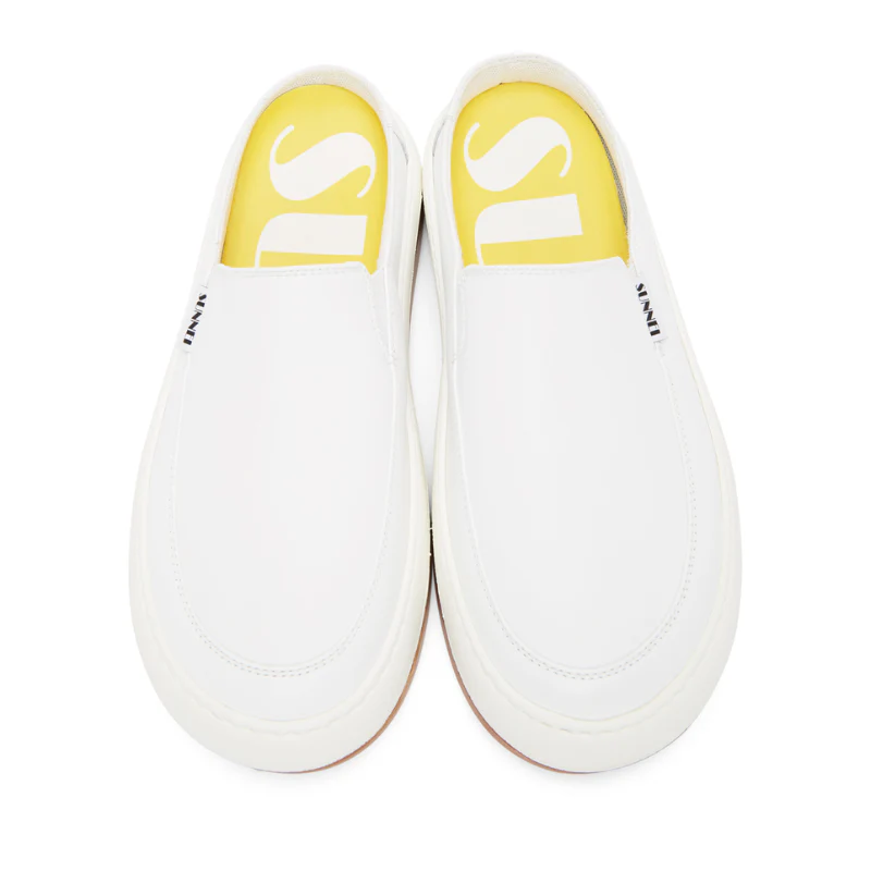 Unisex | Sunnei Dreamy Sabot Leather Sneakers (White) - Image 3