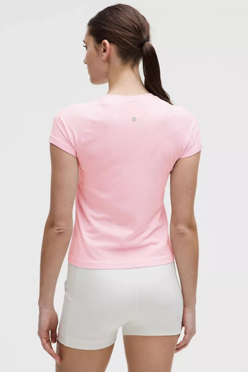 Lululemon Swiftly Tech Short Sleeve 2.0 _ Pink Organza/Pink Organza - Image 2