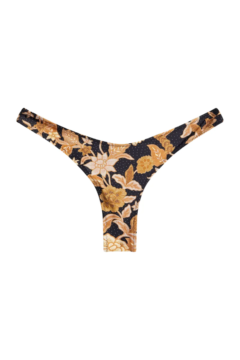 Tigerlily Soraya Niki Floral-print Low- rise Bikini Briefs In Black