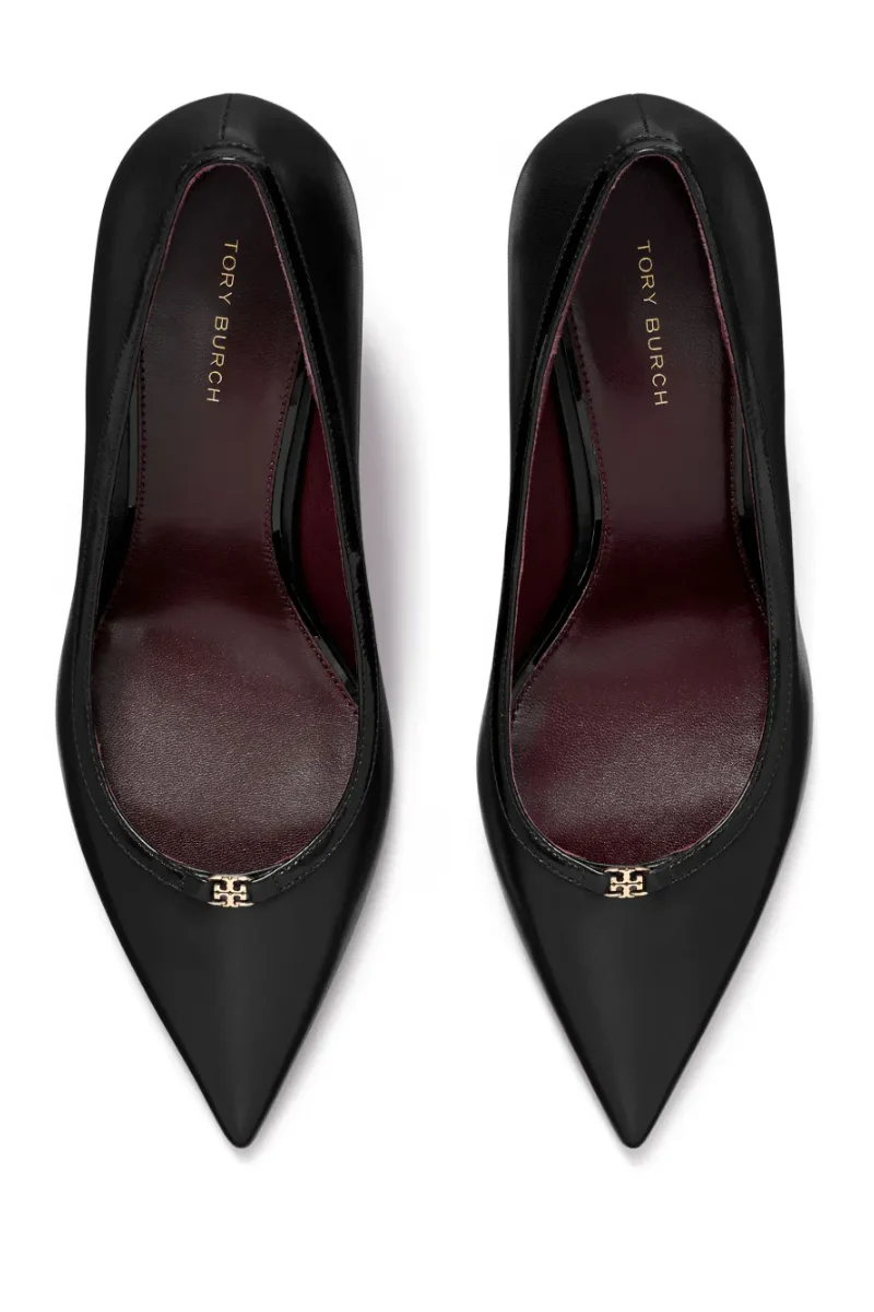 Tory Burch Double T Buckle Pumps 80mm in Black Leather - Image 3