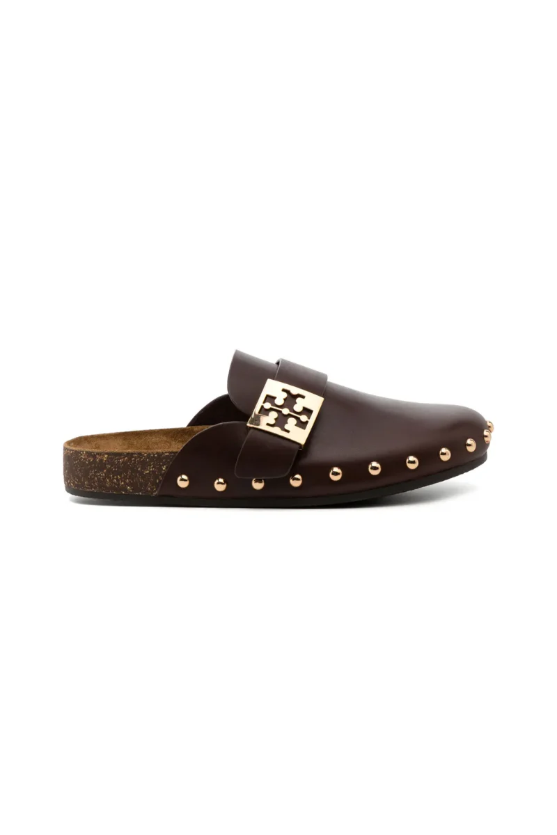 Tory Burch Mellow Studded Mule in Deep Mocha