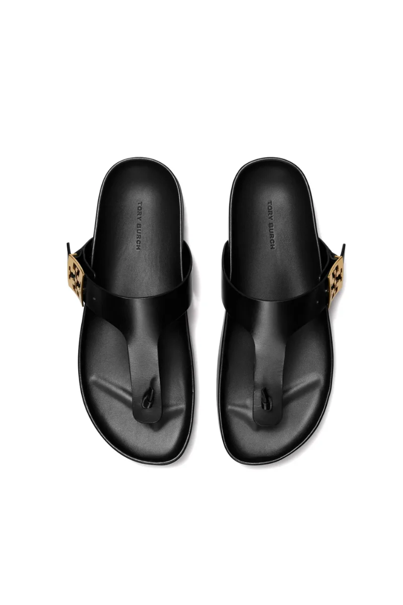 Tory Burch Mellow T-Strap Sandal in Black Leather 155190 - Image 2