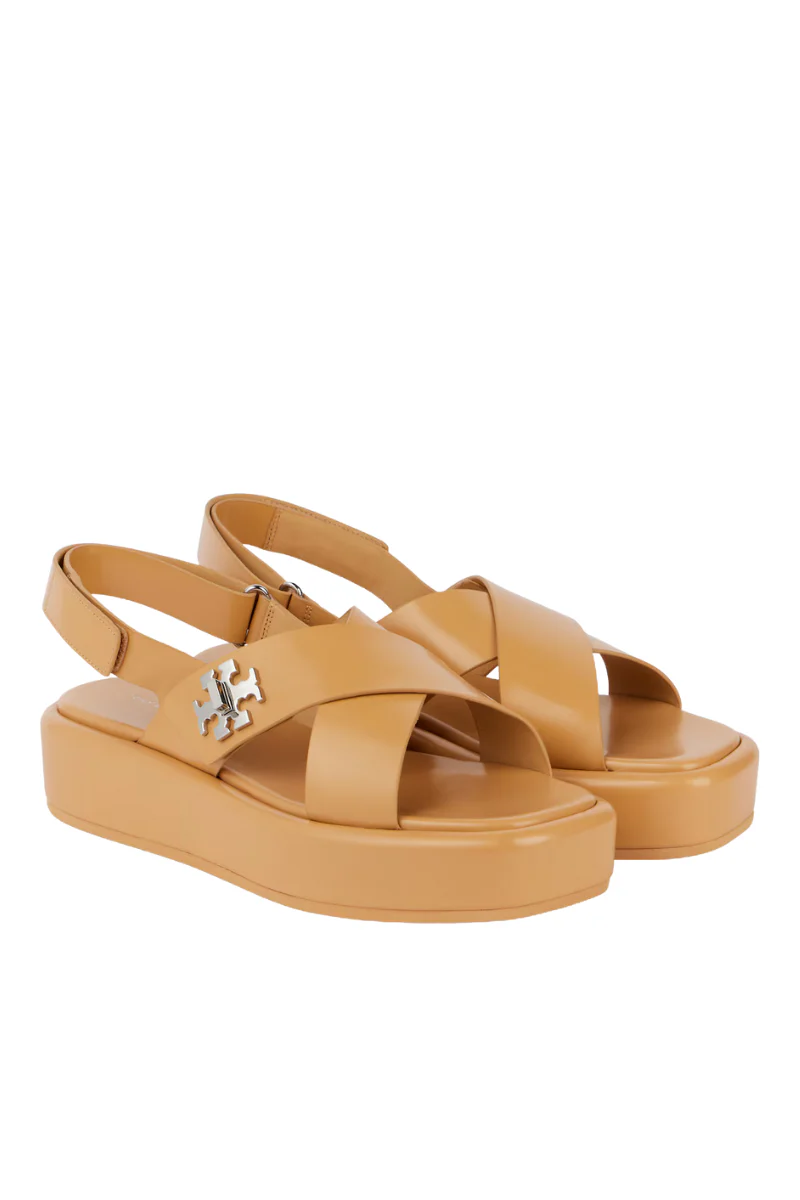 Tory Burch T Lock 40 Leather Platform Sandals 170613