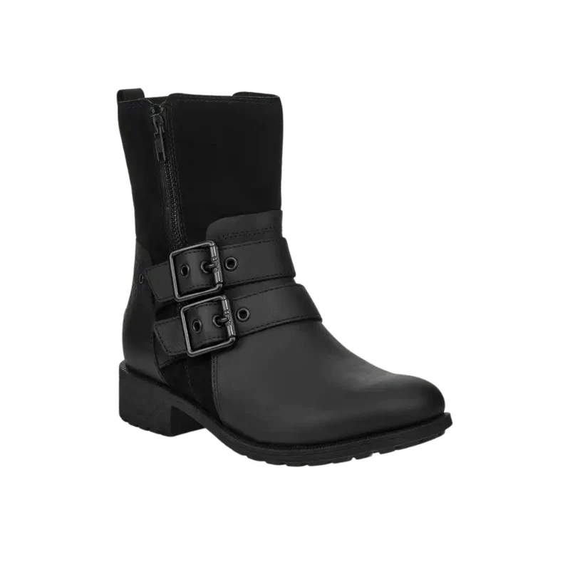 Womens | UGG Wilde Moto Boot (Black) - Image 2