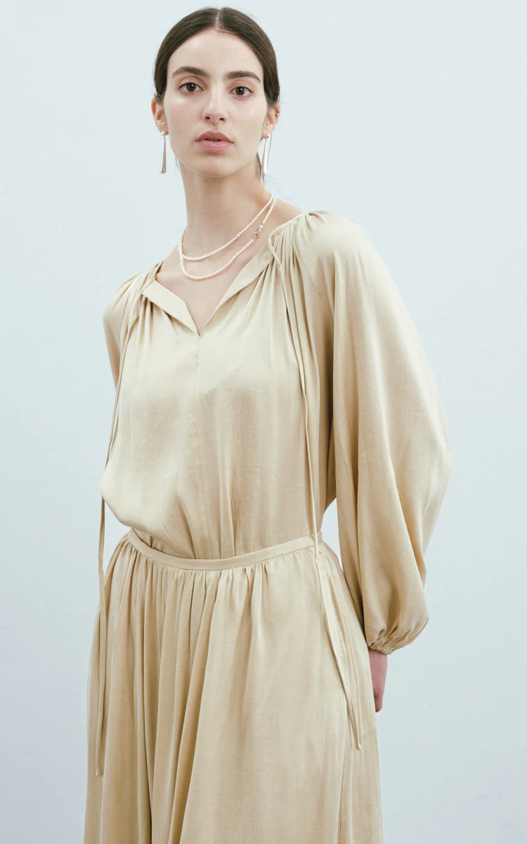 V-Neck Pleated Shirt - Image 4
