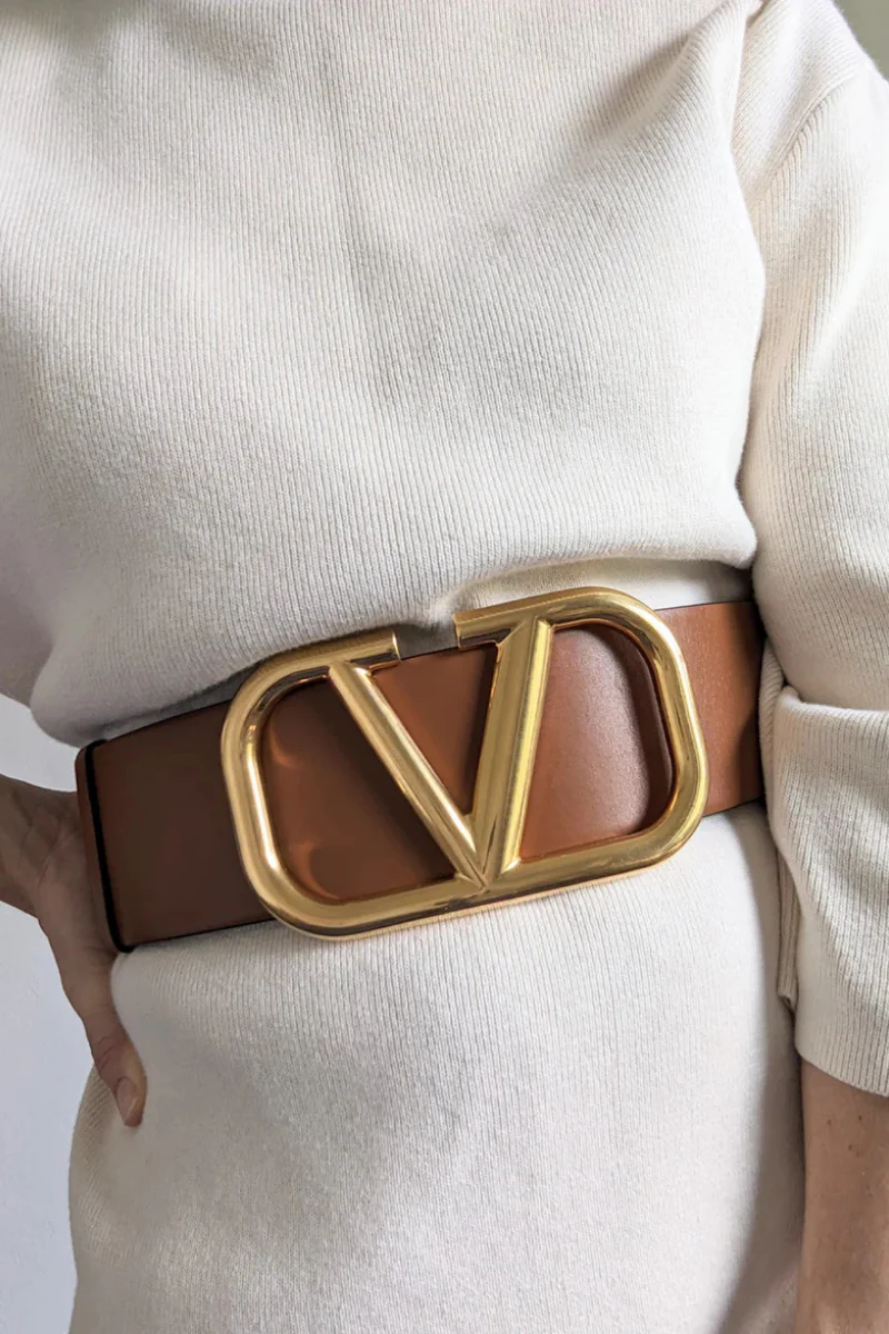 Valentino Garavani
Vlogo Box Leather Belt - Beige