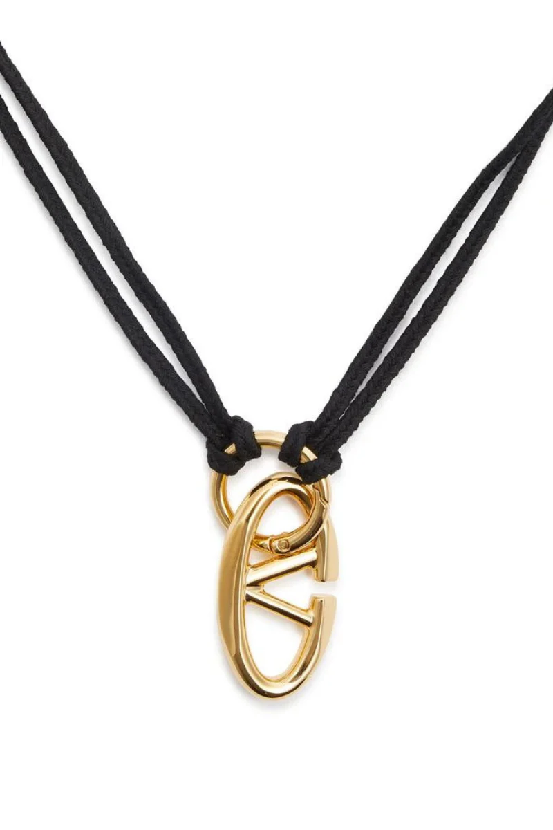 Valentino Garavani
Vlogo Rope Necklace In Black - Image 2