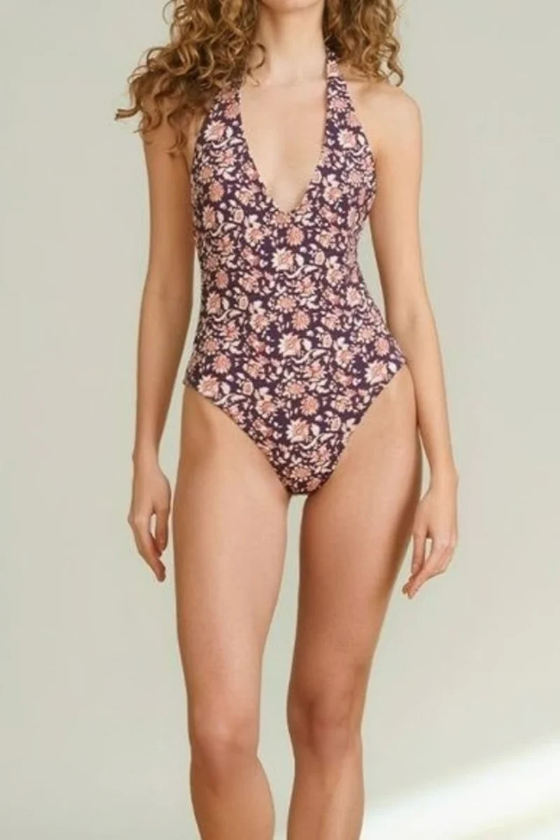 Veronica Beard Salis Printed Halte One-Piece Swimsuit - Image 2