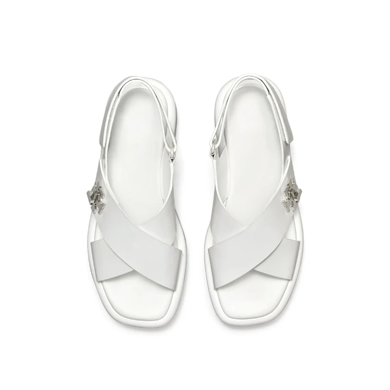 Tory Burch 40mm T-Lock Platform Sandals β White 170613 - Image 3