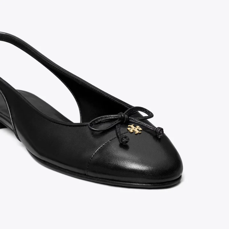 Tory Burch Cap-Toe Slingback All Black 166592 - Image 3