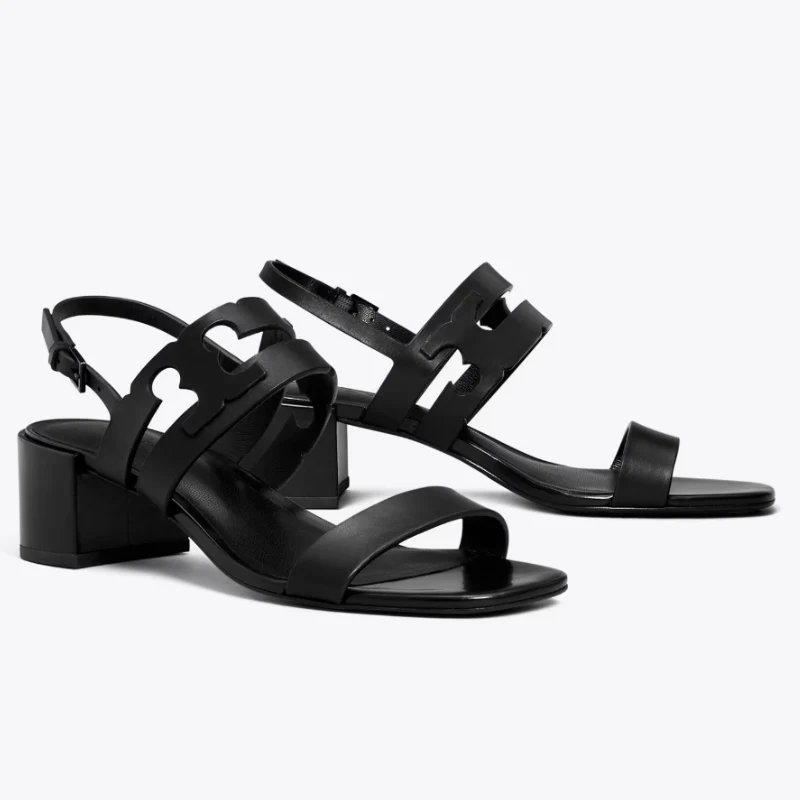 Tory Burch Ines Heeled Sandals Perfect Black 165257 - Image 2