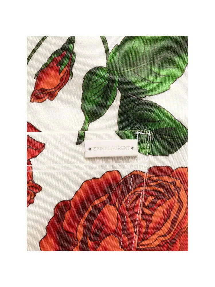 Saint Laurent Slim-Fit Pants Silky Rose Jersey in Multicolor - Image 3